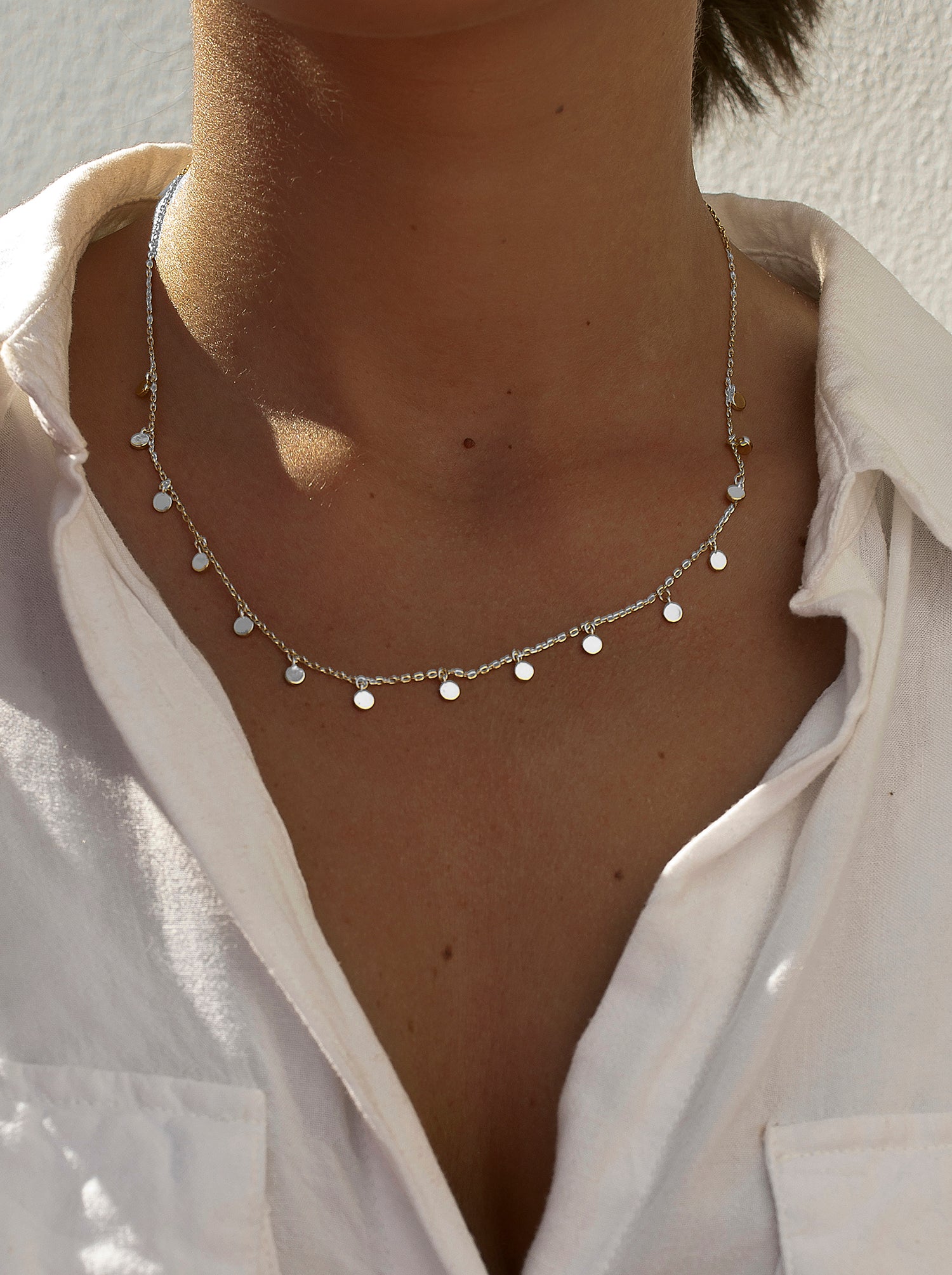 necklaces with pendants style mini circles Smooth Silver