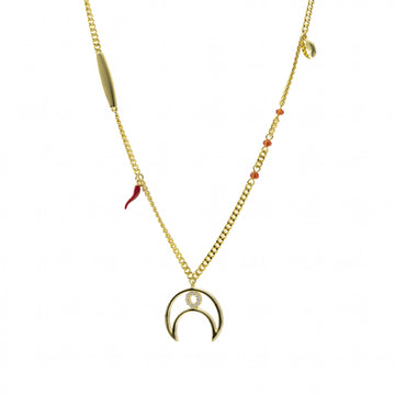 Collares con colgantes plata baño oro diseño charms variados