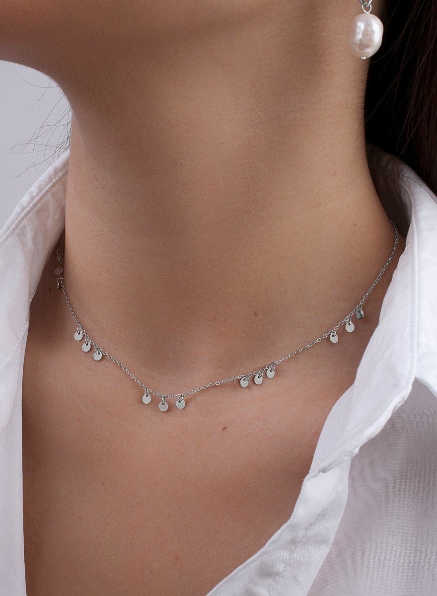 necklaces with pendants silver plated gold triple circle