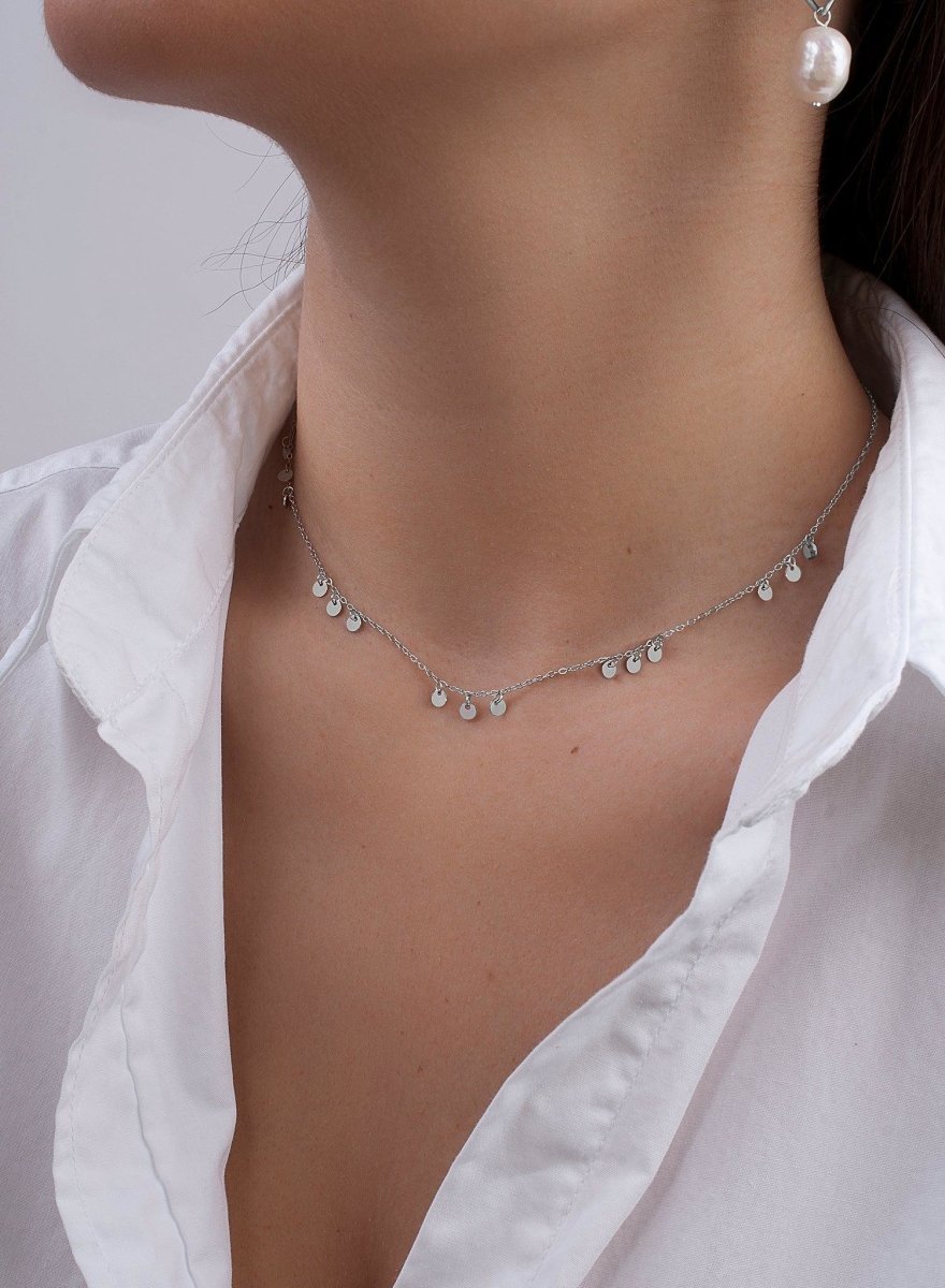 necklaces with pendants silver plated gold triple circle