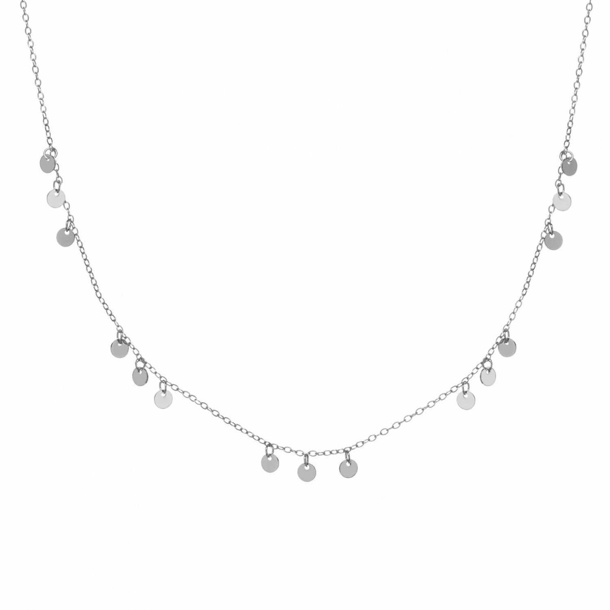 Collares con colgantes plata baño oro triple circulo-LINEARGENT