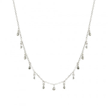 Collares con colgantes plata diseño mini lágrimas