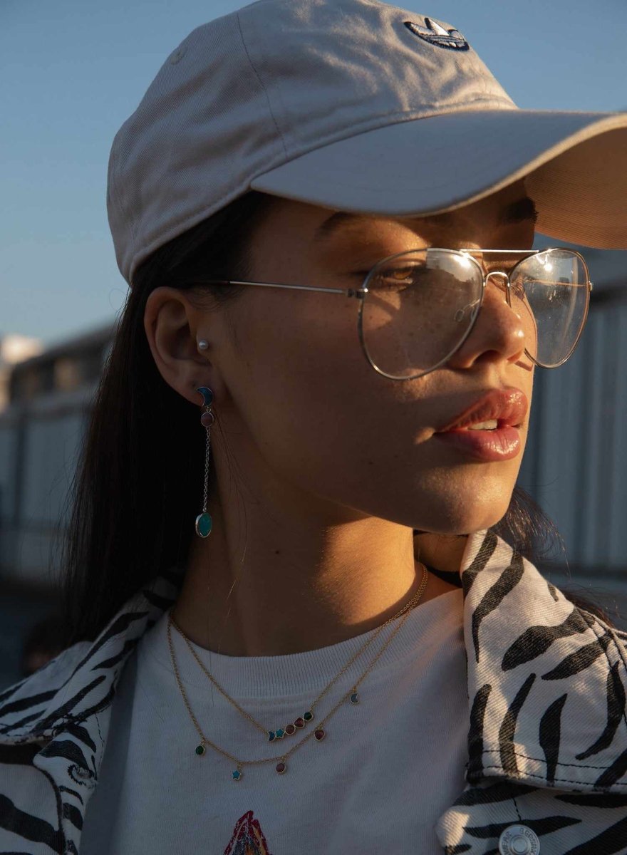 necklaces with stones de colours design multi motive