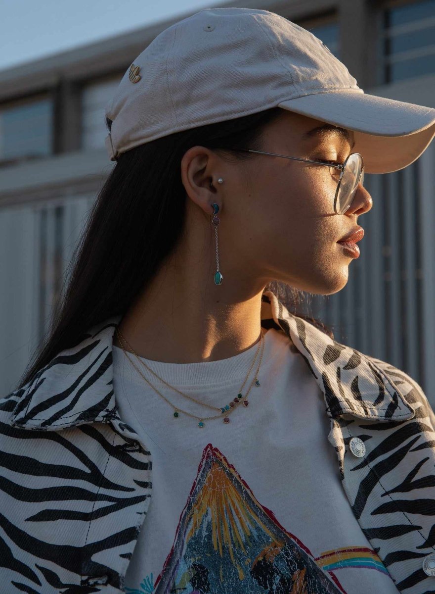 necklaces with stones de colours design multi motive