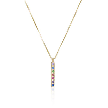 Collares con piedras de plata diseño gemas multicolor