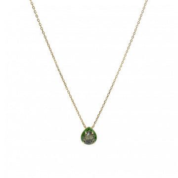 Collares con piedras diseño de gota con esmalte verde