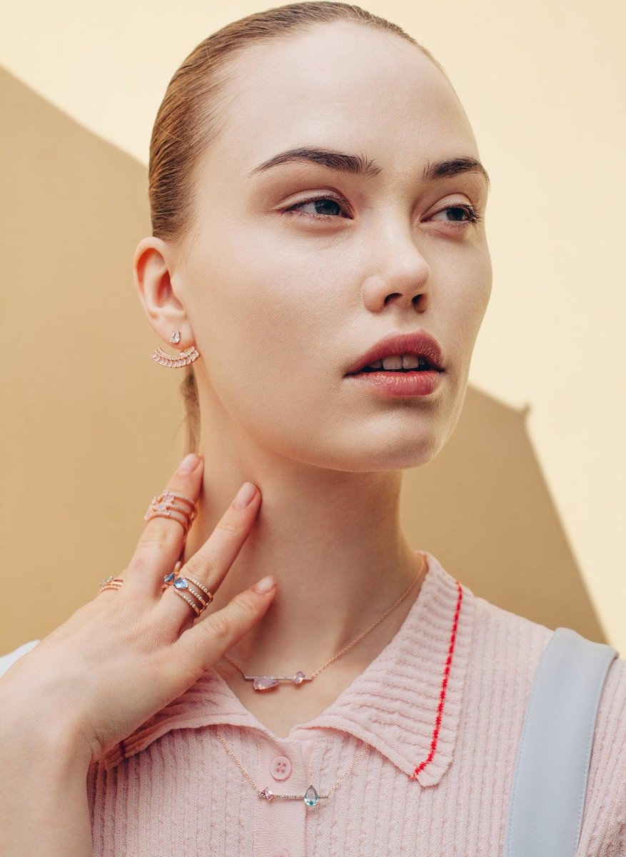 Collares con piedras en plata diseño harmonía-LINEARGENT