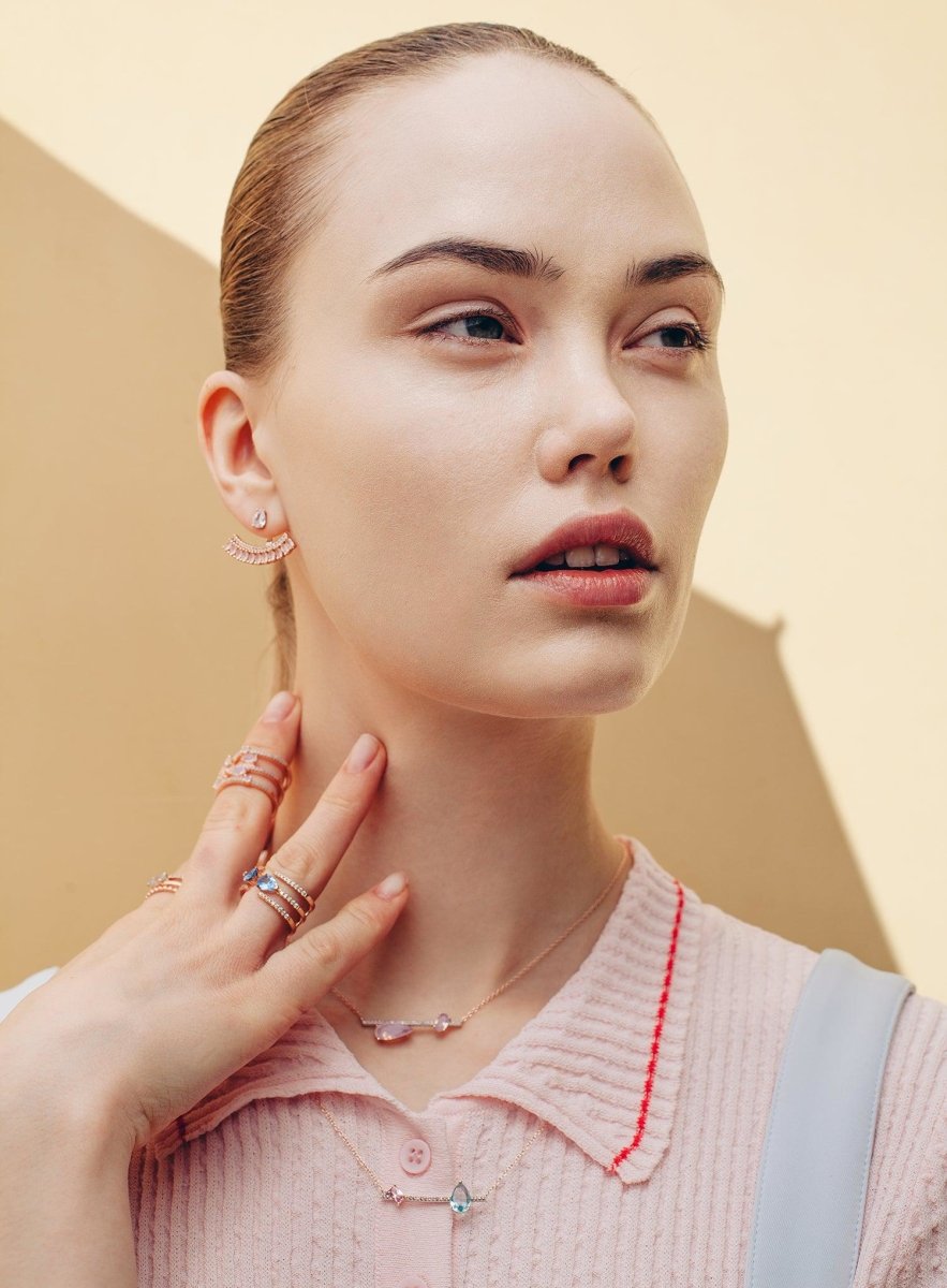 Collares con piedras en plata diseño harmonía-LINEARGENT