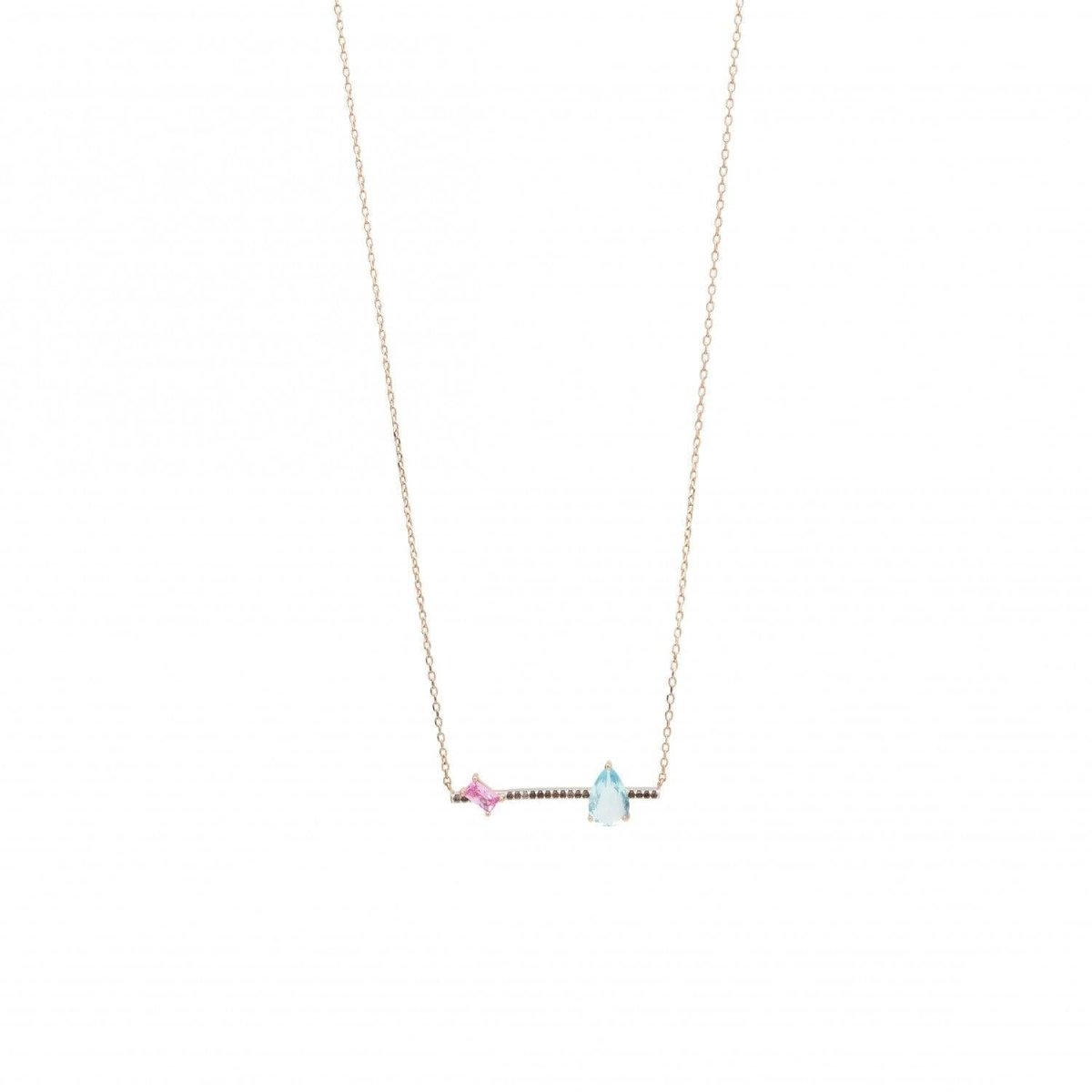 Collares con piedras en plata diseño harmonía-LINEARGENT