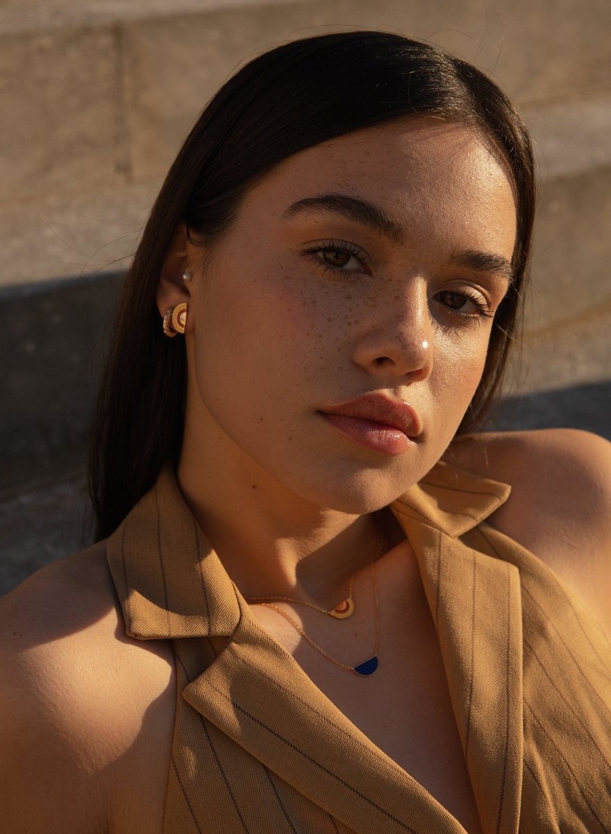 Collares dobles en plata diseño original esmalte