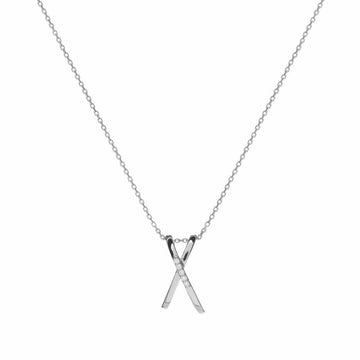 Collares largos diseño de dos bandas cruzadas con circonitas