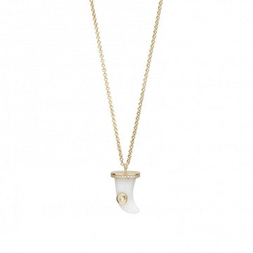 Collares plata originales diseño horn con circonita