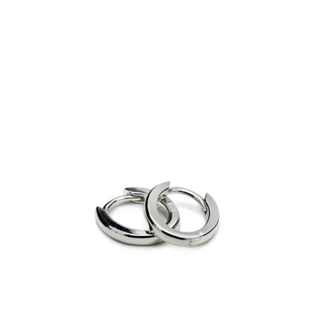 Pendientes aro de plata diseño mini ovalado