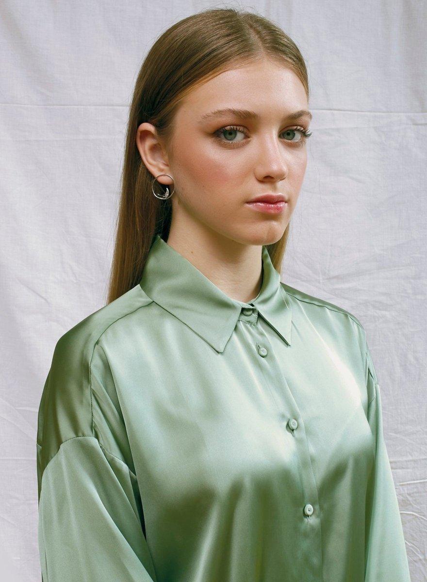 Boucles d'oreillescirculaire argent  avec LINEARGENT