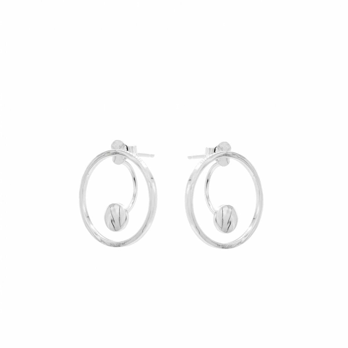 Boucles d'oreilles circulairesargent  avec LINEARGENT