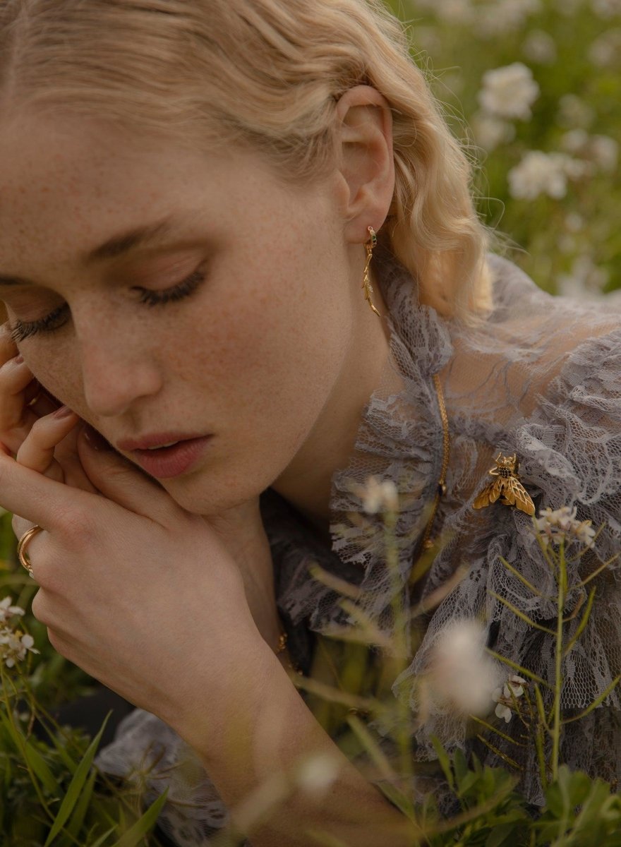 earrings hoops with pendants de rama and circles