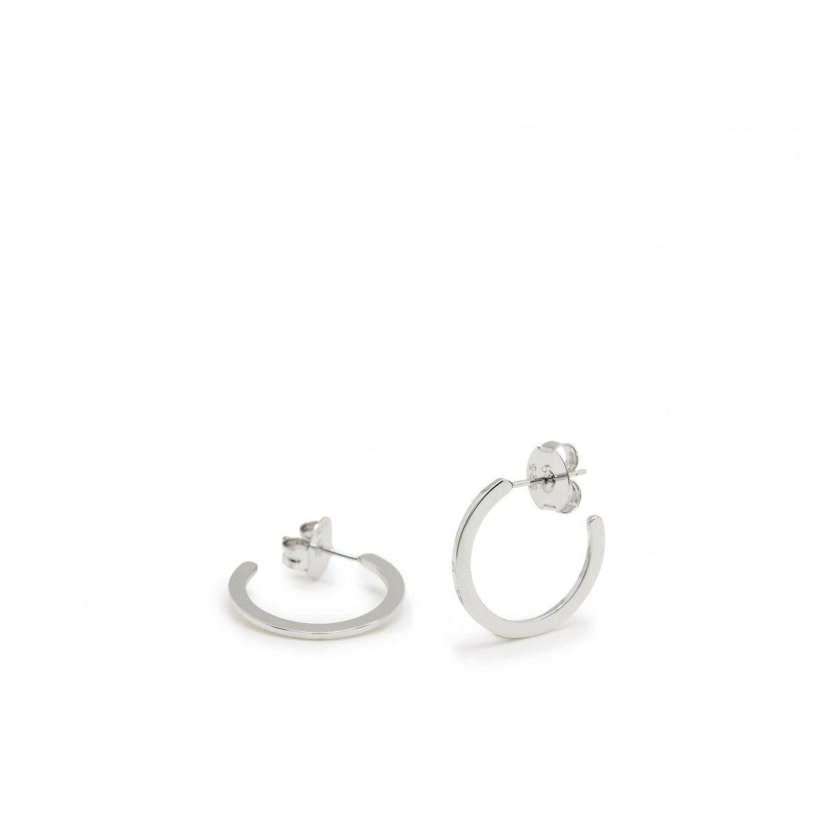 Pendientes aros medianos clásicos y elegantes estilo plano-LINEARGENT