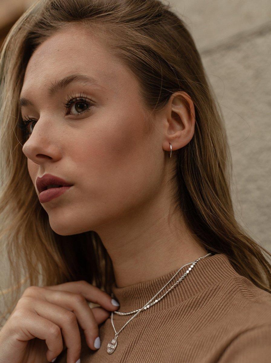 boucles d'oreilles créoles petits classiques et elegantes style LINEARGENT