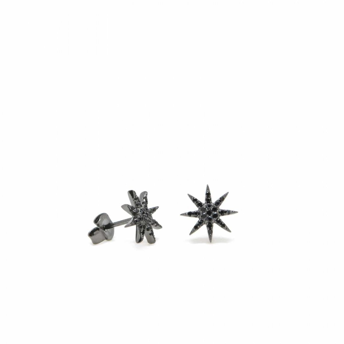 petits boucles d'oreilles  de brillants argent  avec LINEARGENT