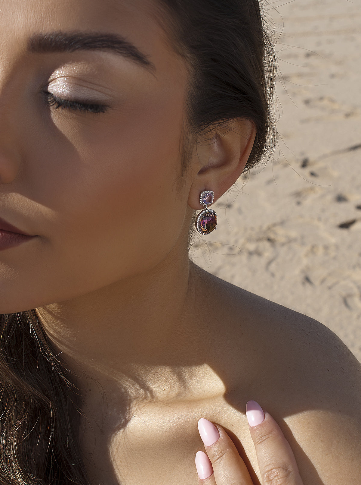 de  améthyste et pierres  tonalités