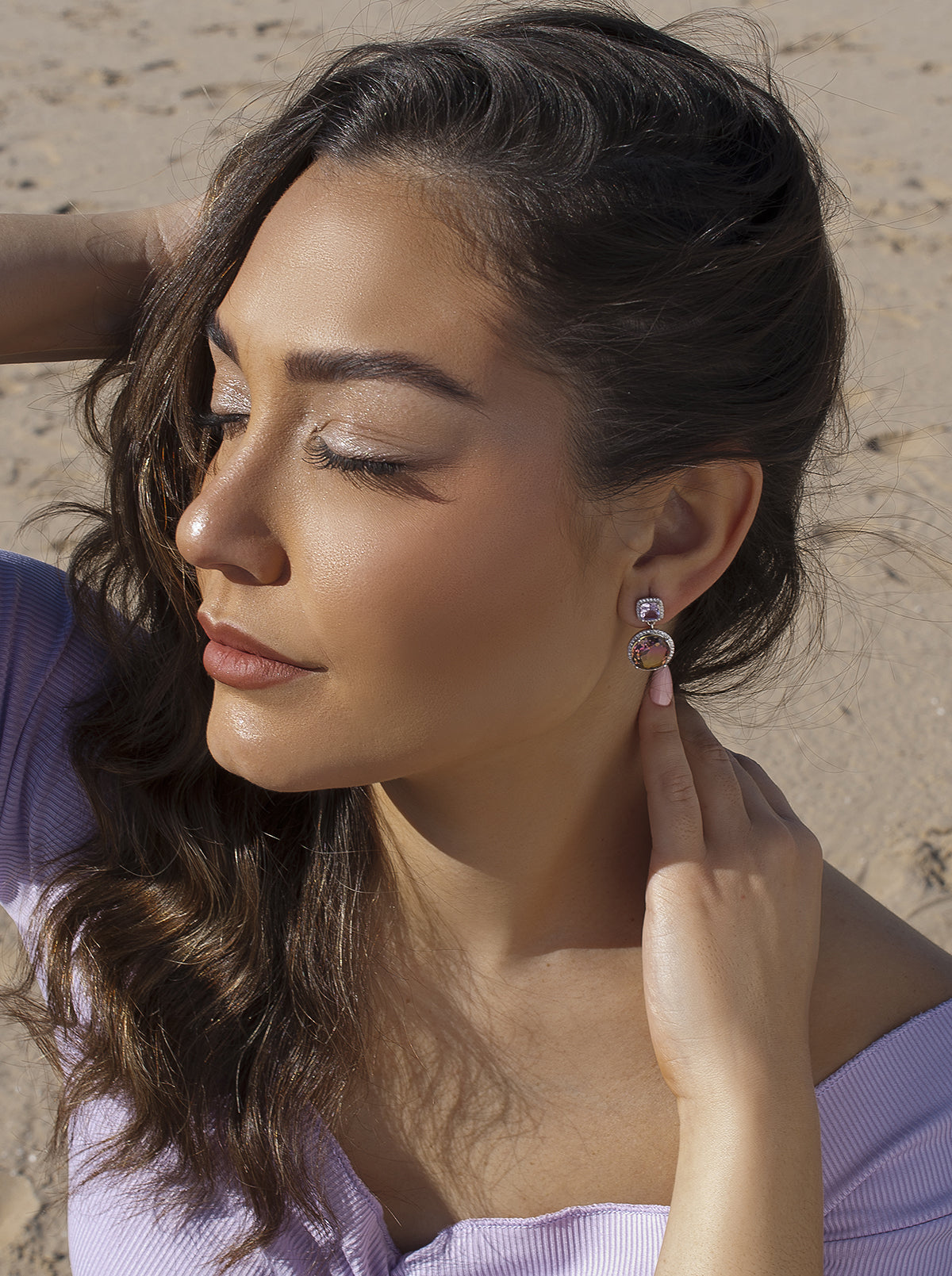 de  améthyste et pierres  tonalités