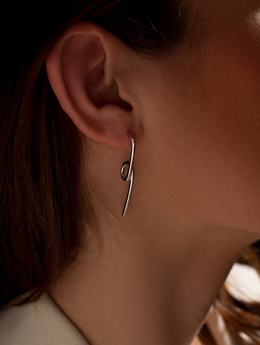 earrings long fine design LINEARGENT