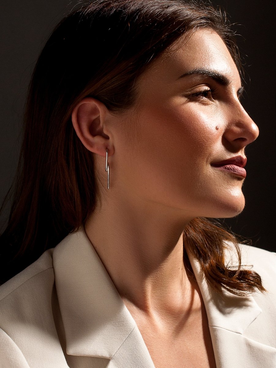 earrings long fine design LINEARGENT