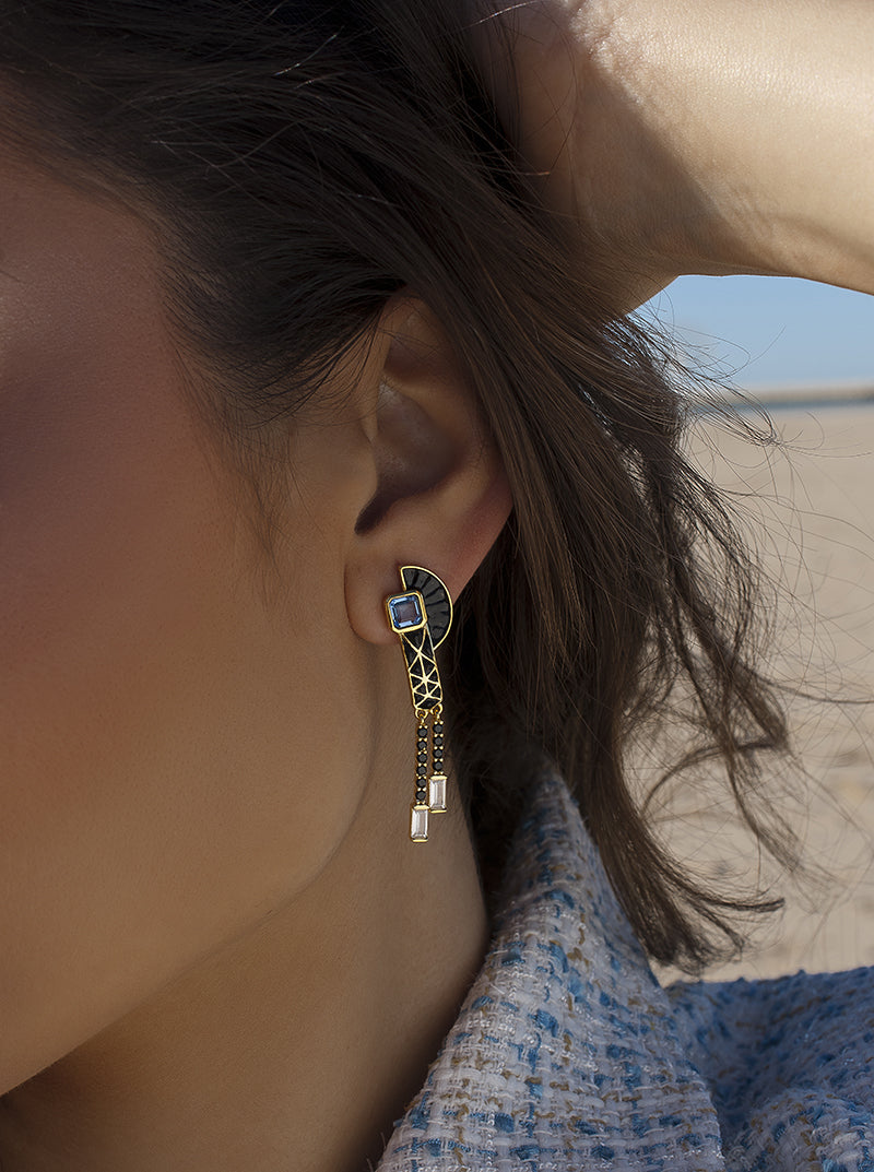 Pendientes originales de plata estilo étnico