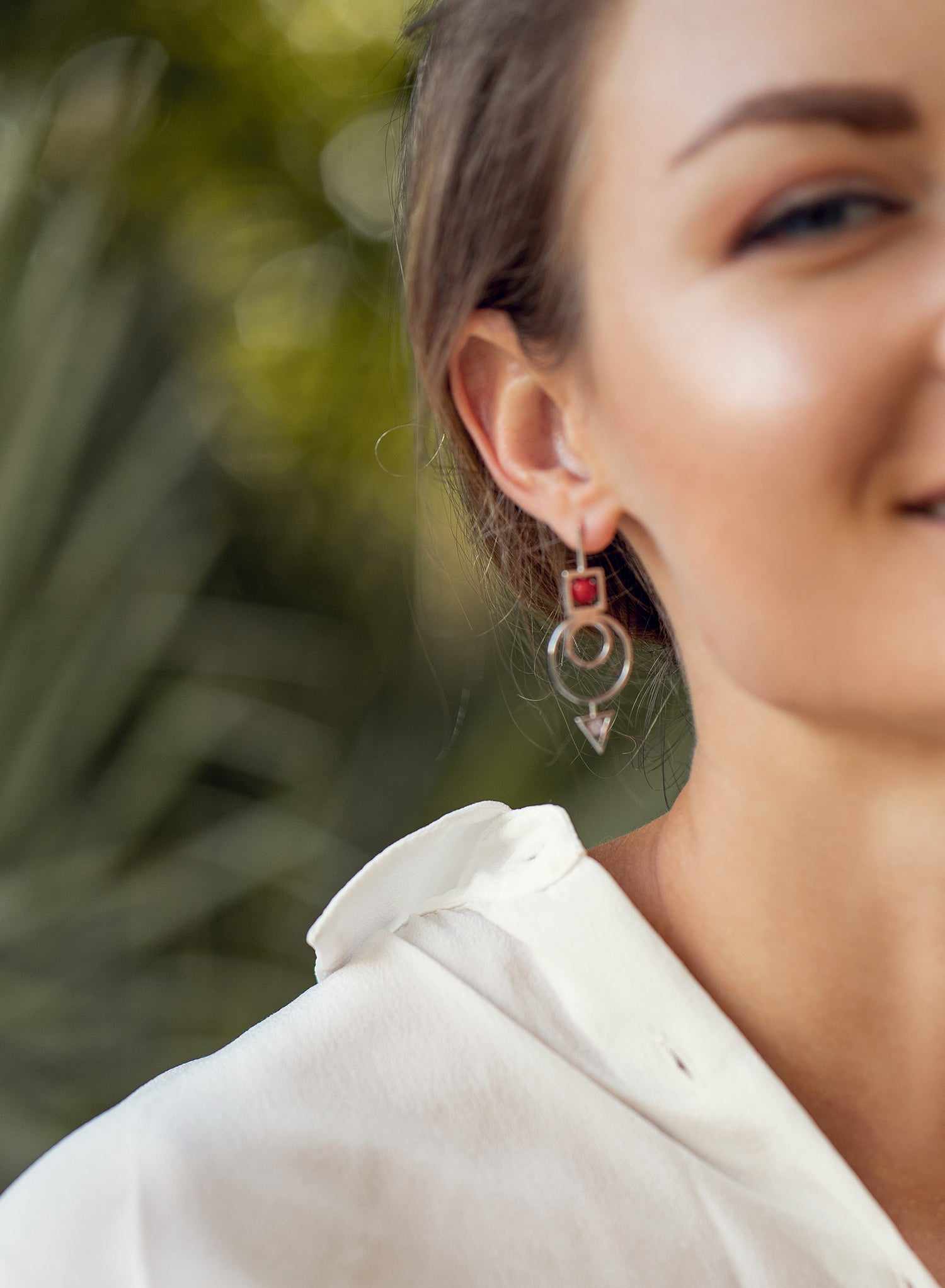 boucles d'oreilles originaux design flèche et LINEARGENT