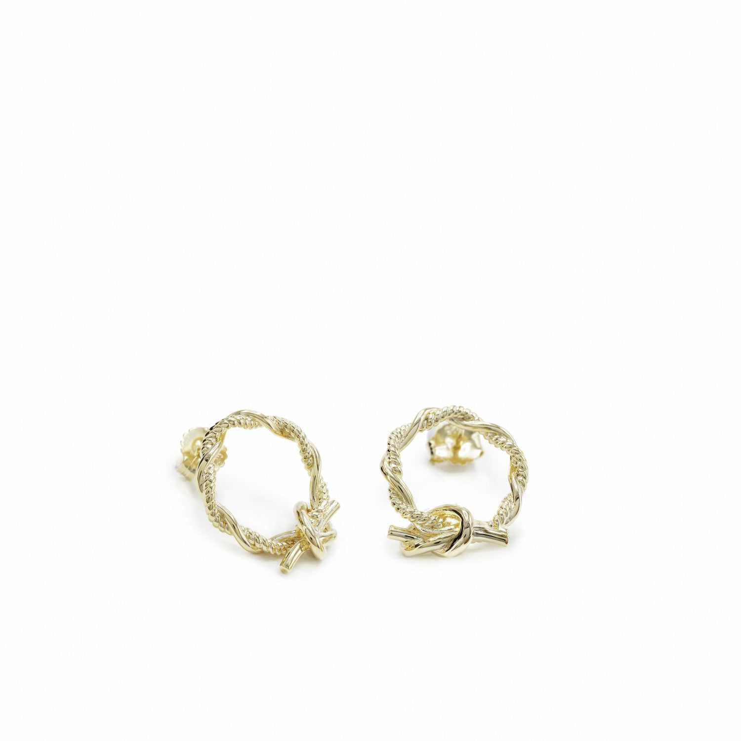 Boucles d'oreilles originaux argent style créole entrelacé avec LINEARGENT