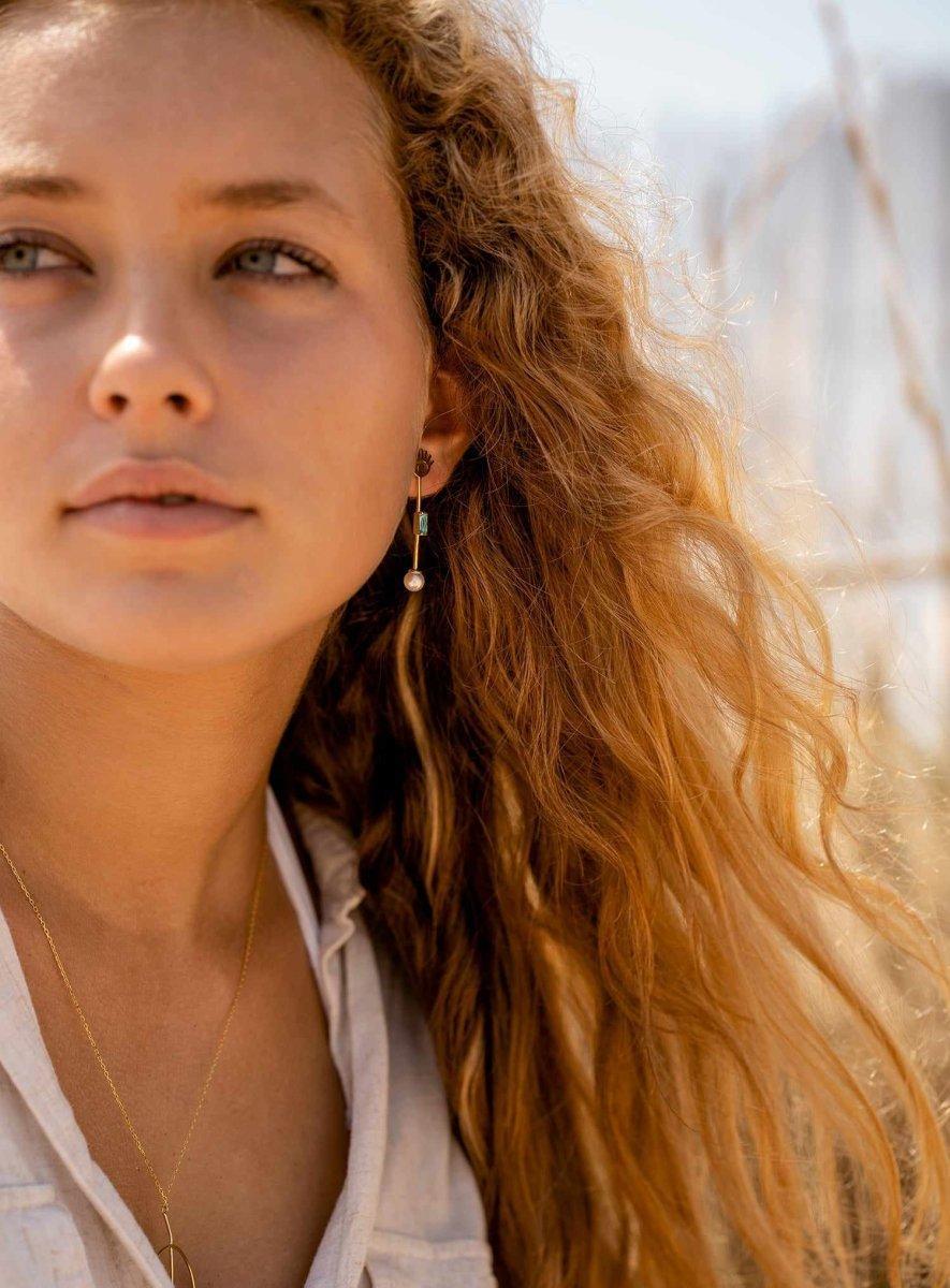 Pendientes originales plata ojo de horus-LINEARGENT