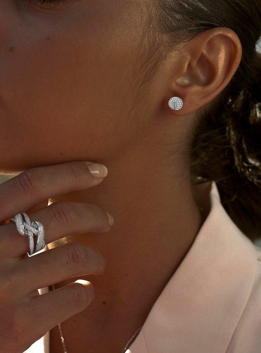 Boucles d'oreilles petits brillants design de LINEARGENT