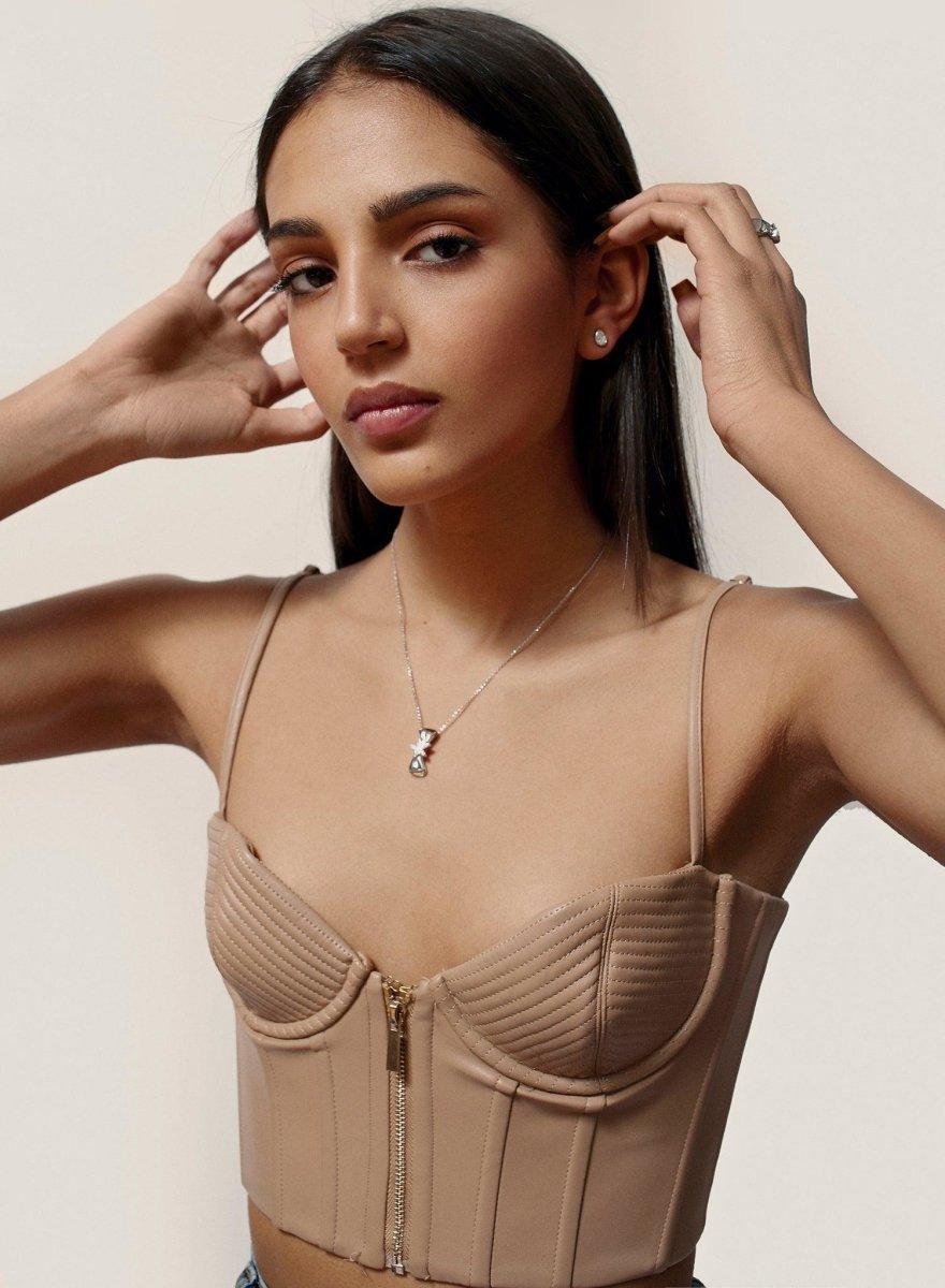 boucles d'oreilles petits de argent brillants argent motif LINEARGENT