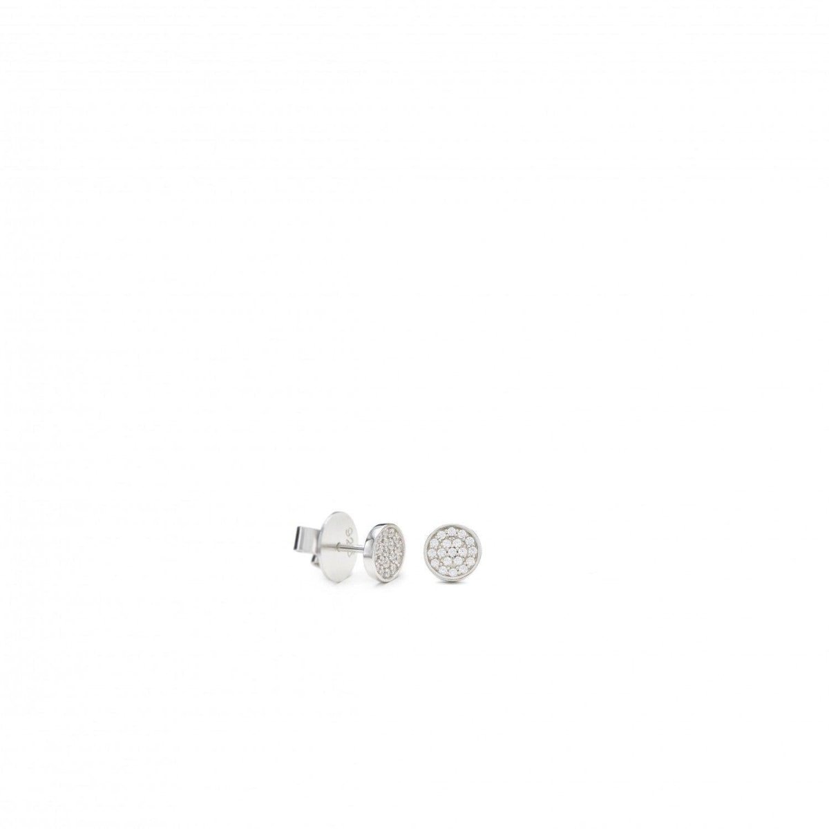 Boucles d'oreilles petits argent brillants silhouette LINEARGENT