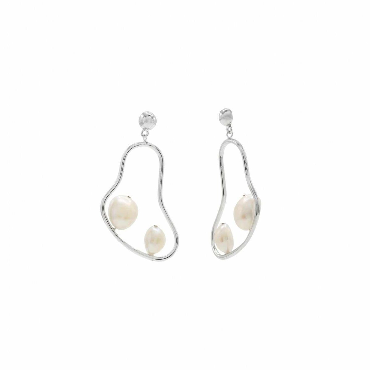 boucles d'oreilles perle pendentif design de LINEARGENT