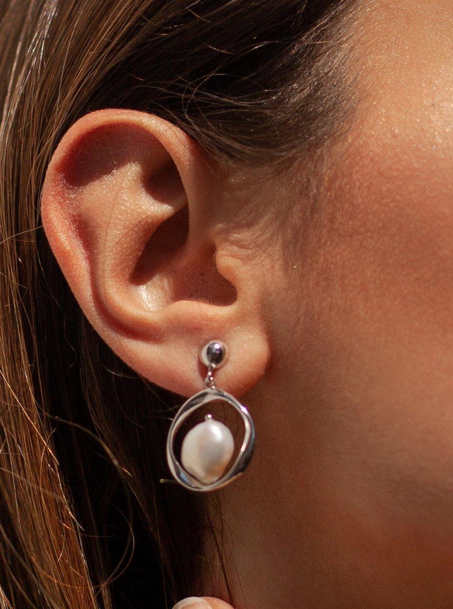 Boucles d'oreilles en perles design pendentif desigual LINEARGENT