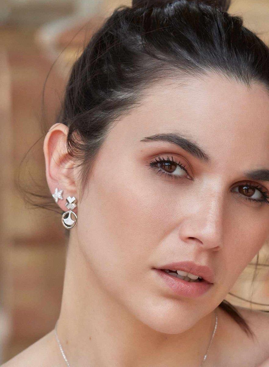 Boucles d'oreilles argent et zircons mobile avec LINEARGENT