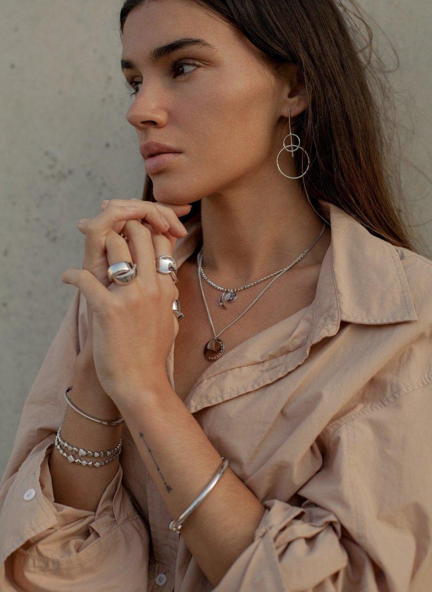 bracelet Smooth Silver  bracelet design cylindrical