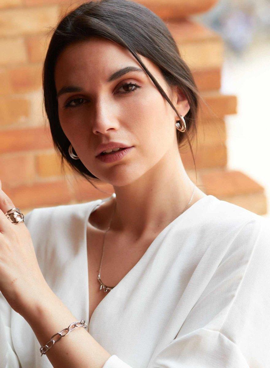 bracelet maillons argent design de lisseLINEARGENT