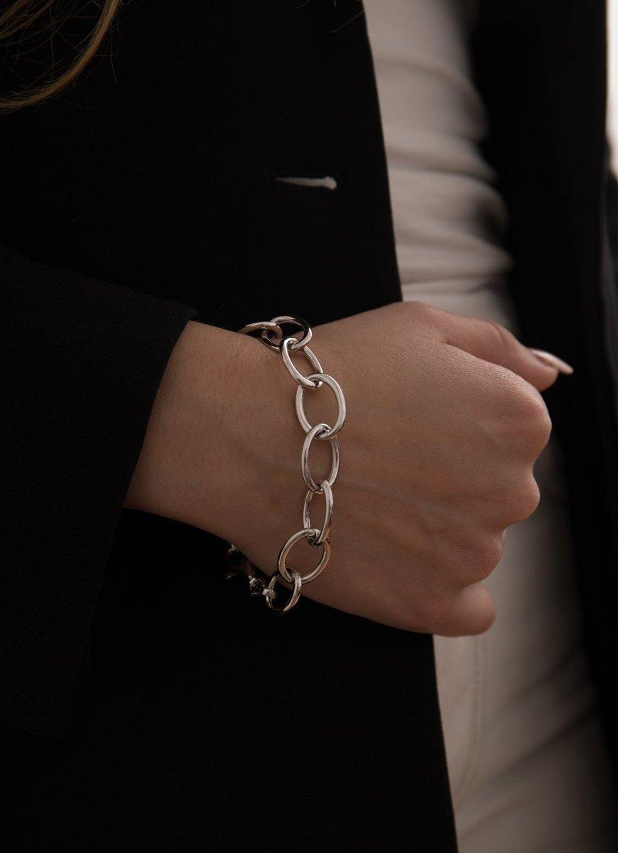 bracelet maillons argent design LINEARGENT