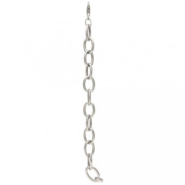 Pulsera eslabones plata diseño ovalado perpendicular