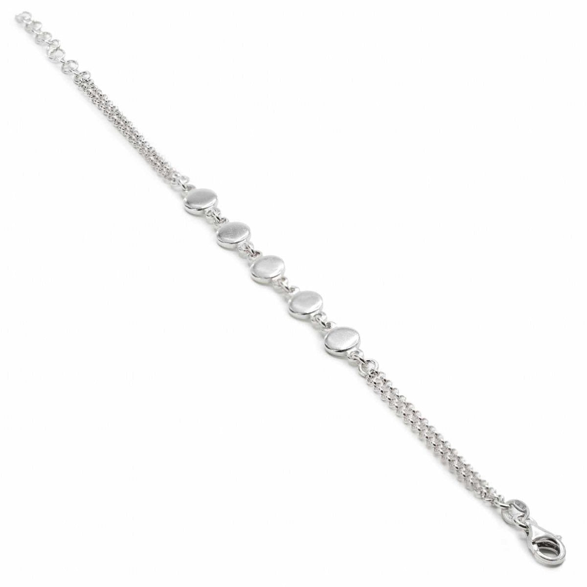 Pulsera infantil de plata diseño círculos-LINEARGENT