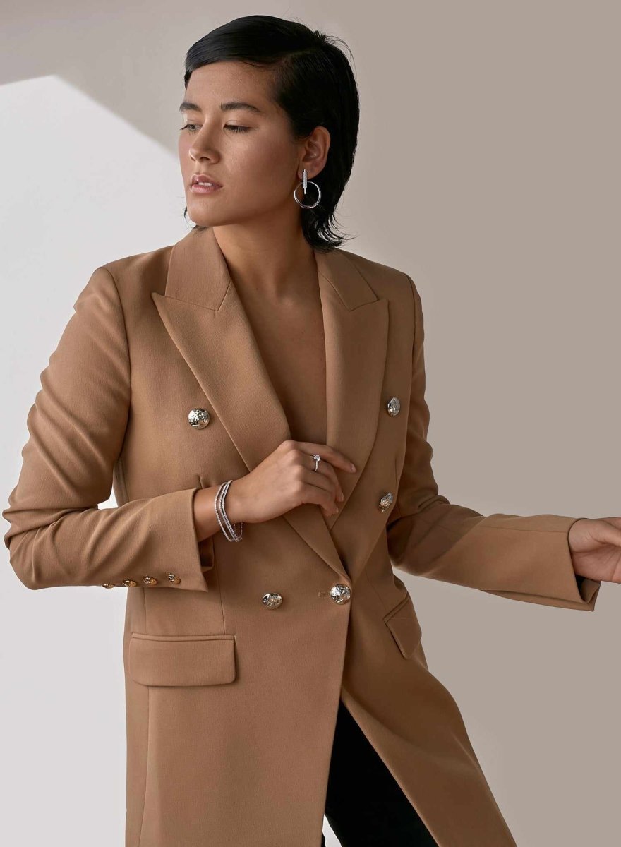 bracelet riviere de argent design fin avec zircons-LINEARGENT