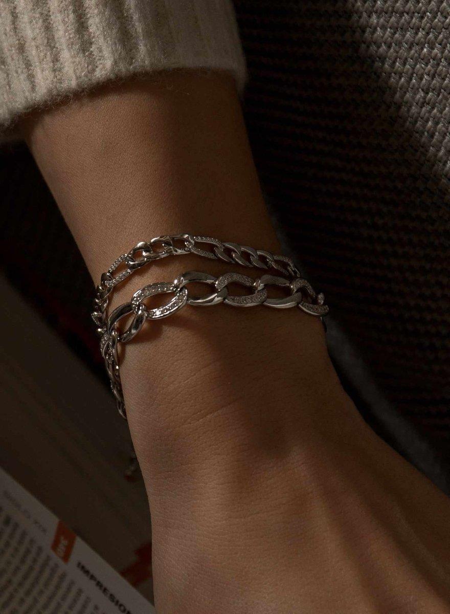 bracelets chaîne argent et zirconchaîne LINEARGENT