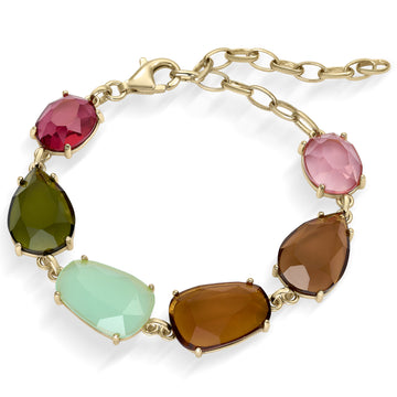 Pulseras con piedras de plata en tonos cálidos