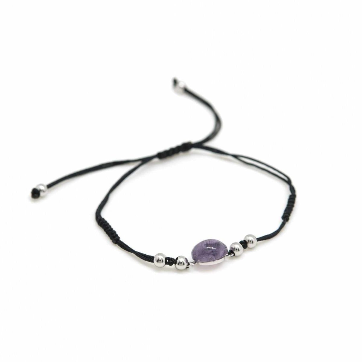 bracelets de fil de fer design améthyste avec LINEARGENT