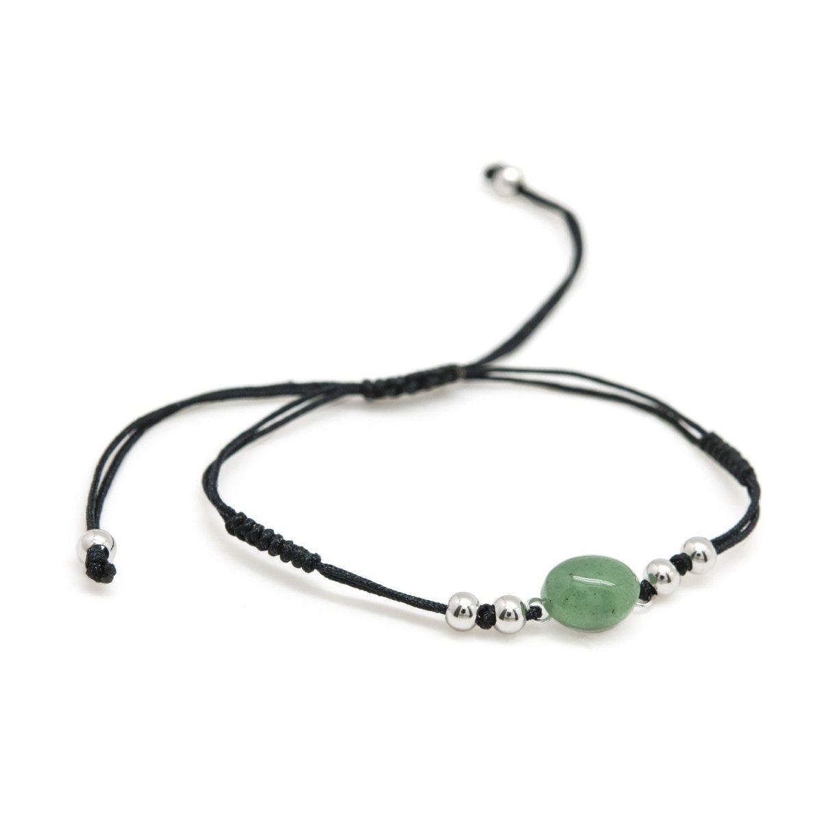 Pulseras de hilo diseño aventurine y bolas-LINEARGENT