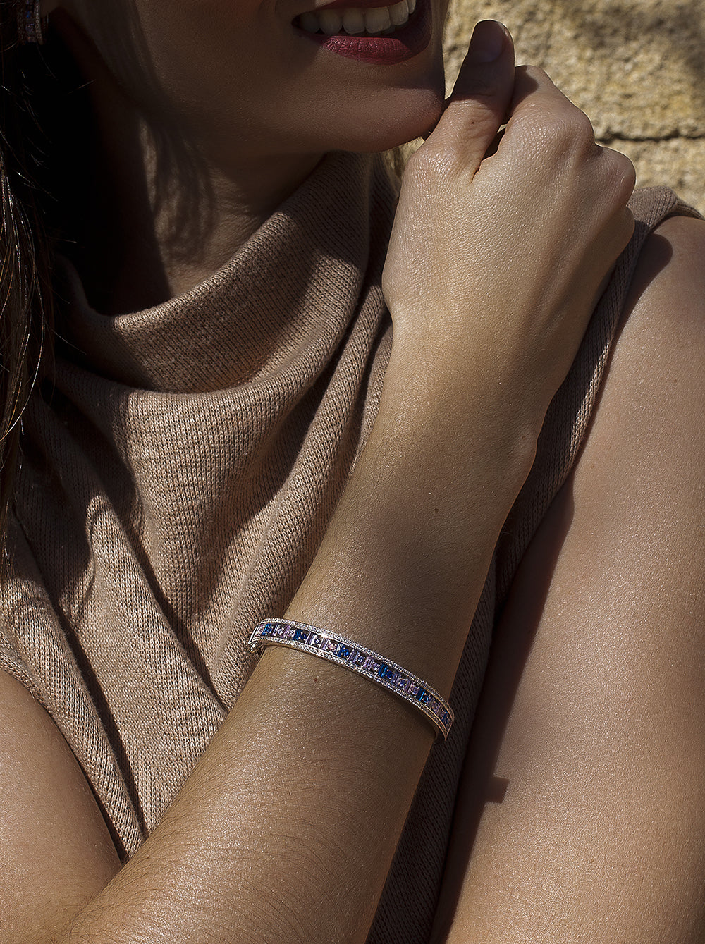 bracelets bracelet design LINEARGENT gems multicolored