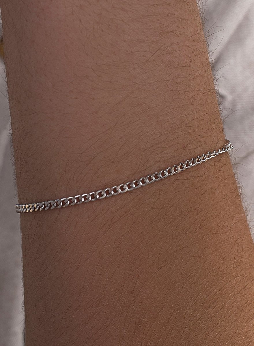 Pulseras finas de plata diseño cadena-LINEARGENT