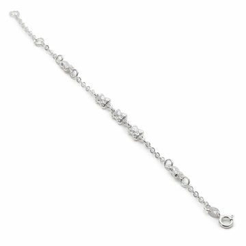 Pulseras finas de plata diseño osos con volumen